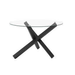 Lemon Pavilion Furniture Capri Dining Table - Glass/Metal - Clear - Flat Packed - thumbnail 2