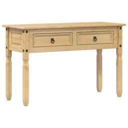 Berkfield Home Console Table Corona 115x46x73 cm Solid Wood Pine in Brown - Size: 115 x 46 x 73 cm - thumbnail 2
