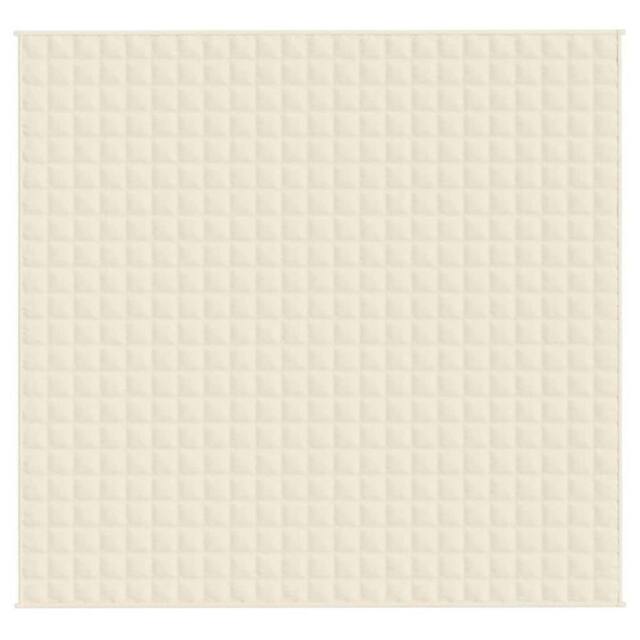 Berkfield Home Soft Weighted Blanket Light Cream 220x235 cm King 11 kg Fabric - image 1