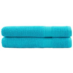 Berkfield Home Premium Towels SOLUND 2 pcs Turquoise 100x200 cm 600 gsm in Blue