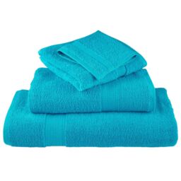 Berkfield Home Premium Towels SOLUND 2 pcs Turquoise 100x200 cm 600 gsm in Blue - thumbnail 4