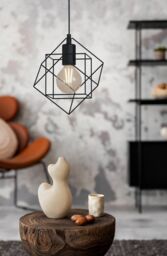 Eglo Straiton Black Steel Modern Geometric Pendant Light - thumbnail 4