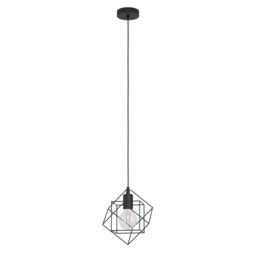 Eglo Straiton Black Steel Modern Geometric Pendant Light - thumbnail 3