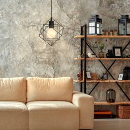 Eglo Straiton Black Steel Modern Geometric Pendant Light - thumbnail 2