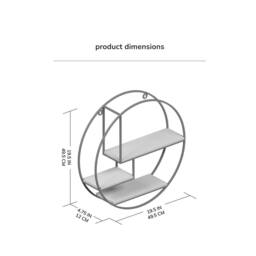 MH London Round Solid Wood Floating Shelf for Living Room or Study - Marly in Bronze - thumbnail 6