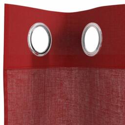 Berkfield Home Voile Curtains with Grommets 2 pcs Wine Red - thumbnail 5