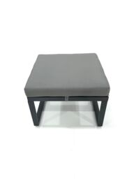 Fimous 13 Seater Garden Sofa Set Aluminium Furniture Rising Dining Tabe Set with 4 Footstools Dark Grey - thumbnail 6