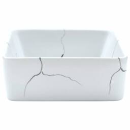 Berkfield Home Durable Countertop Basin White Rectangular 46x35.5x13 cm Ceramic - thumbnail 5