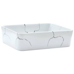 Berkfield Home Durable Countertop Basin White Rectangular 46x35.5x13 cm Ceramic - thumbnail 3