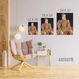 "Artery8 Elizabeth I Queen of England & Ireland Canvas Wall Art Print - Size: W18"" x H24""" - thumbnail 4