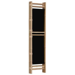 Berkfield Home Folding 3-Panel Room Divider 120 cm Bamboo & Canvas in Black - thumbnail 6