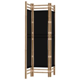 Berkfield Home Folding 3-Panel Room Divider 120 cm Bamboo & Canvas in Black - thumbnail 5