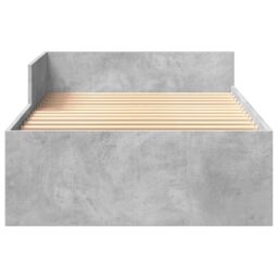 Berkfield Home Bed Frame without Mattress Concrete Grey 90x190 cm Single Engineered Wood - thumbnail 5