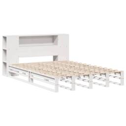 Berkfield Home Decorative Bookcase Bed without Mattress White 150x200 cm King Si - thumbnail 1