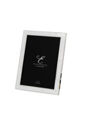 "ELEGANCE Nickel & Mother of Pearl Frame Gift Box 5"" x 7"" in Silver" - thumbnail 1