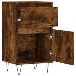 Berkfield Home Sideboard Smoked Oak 40x35x70 cm Engineered Wood in Brown - Size: 40 x 35 x 70 cm - thumbnail 6
