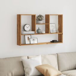 Berkfield Home Wall Shelf Artisian Oak 99x15x60 cm Engineered Wood in Brown - Size: 99 x 15 x 60 cm - thumbnail 3