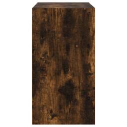 Berkfield Home Wall Cabinet with Glass Doors Smoked Oak 68x37x68.5 cm in Brown - thumbnail 7