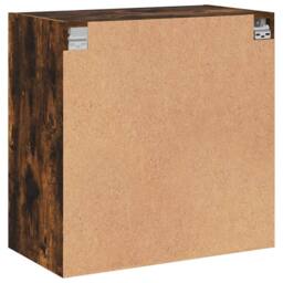 Berkfield Home Wall Cabinet with Glass Doors Smoked Oak 68x37x68.5 cm in Brown - thumbnail 8