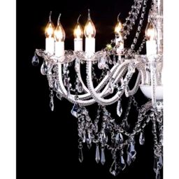 Berkfield Home Chandelier with 1600 Crystals in White - thumbnail 2