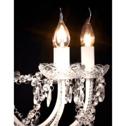 Berkfield Home Chandelier with 1600 Crystals in White - thumbnail 5