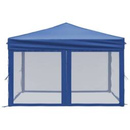 Berkfield Home Sturdy Folding Party Tent with Sidewalls Blue 3x3 m - thumbnail 4