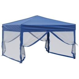 Berkfield Home Sturdy Folding Party Tent with Sidewalls Blue 3x3 m - thumbnail 1