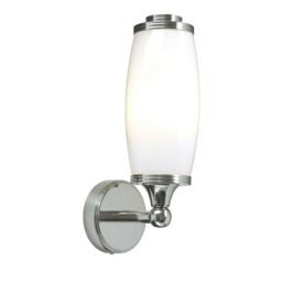 Loops IP44 Wall Light Enclosed Glass Shade LED Included Polished Chrome LED G9 3.5W in Clear - thumbnail 1