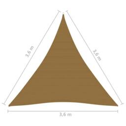 Berkfield Home Sunshade Sail 160 g/m ² Taupe 3.6x3.6x3.6 m HDPE in Beige - thumbnail 6