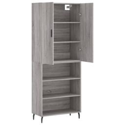 Berkfield Home Highboard Grey Sonoma 69.5x34x180 cm Engineered Wood - thumbnail 4