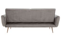 Orsina Velvet Upholstered Velvet Sofa Bed, Elegant Seater Sofa Bed For Bedroom, Contemporary Sofa Bed in Grey - thumbnail 5