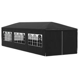 Berkfield Home Party Tent 3x9 m Anthracite in Black - thumbnail 1