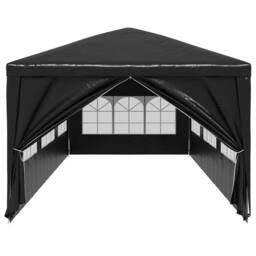 Berkfield Home Party Tent 3x9 m Anthracite in Black - thumbnail 3