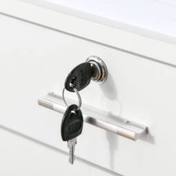 STILVORA White Filing Cabinet with 2 Drawers & Wheels - thumbnail 8