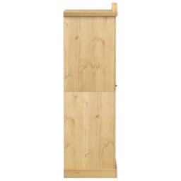 Berkfield Home Wardrobe Corona 55x52x170 cm Solid Wood Pine in Light Brown - Size: 55 x 52 x 170 cm - thumbnail 5