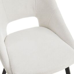 Home Detail Alba Velvet Dining Chair Set of 2, Black with Silver Legs in Grey - Size: 2 Pack - thumbnail 4