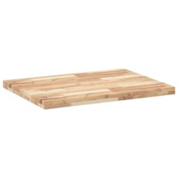 Berkfield Home Bathroom Vanity Top Untreated 100x60x4 cm Solid Wood Acacia in Brown - Size: 100 x 60 x 4 cm - thumbnail 6