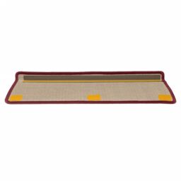 Berkfield Home Carpet Stair Treads 15 pcs 65x21x4 cm Matte Red - Size: Medium - thumbnail 5