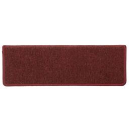 Berkfield Home Carpet Stair Treads 15 pcs 65x21x4 cm Matte Red - Size: Medium - thumbnail 6
