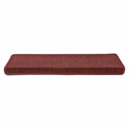 Berkfield Home Carpet Stair Treads 15 pcs 65x21x4 cm Matte Red - Size: Medium - thumbnail 4