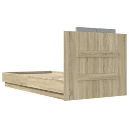 Berkfield Home Bed Frame without Mattress Sonoma Oak 90x190 cm Single in Brown - thumbnail 6