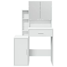 Berkfield Home Dressing Table with Cabinet White 80x35x132 cm - Size: 80 x 35 x 132 cm - thumbnail 5