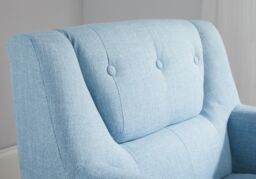 Birlea Blue Fabric Armchair Lambeth Duck Egg Easy Chair Scandinavian Retro in Duck Egg Blue - thumbnail 3
