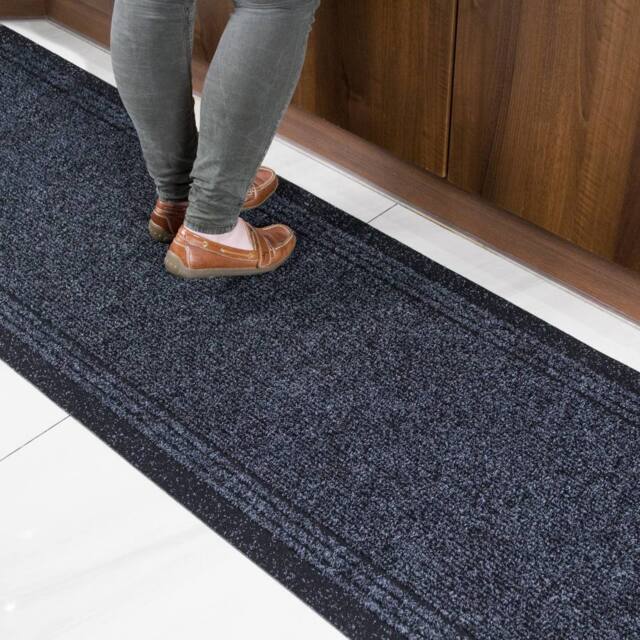 Kukoon 3ft - 39ft Long Dark Grey Hallway Runner Rug Stair Carpet Mat - Size: 66 cm x 91 cm - image 1