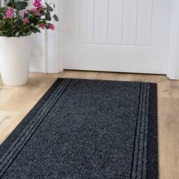 Kukoon 3ft - 39ft Long Dark Grey Hallway Runner Rug Stair Carpet Mat - Size: 66 cm x 91 cm - thumbnail 6