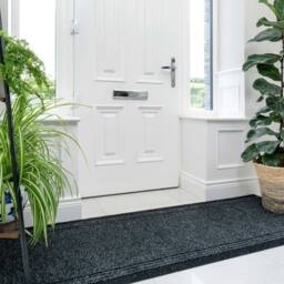 Kukoon 3ft - 39ft Long Dark Grey Hallway Runner Rug Stair Carpet Mat - Size: 66 cm x 91 cm - thumbnail 3