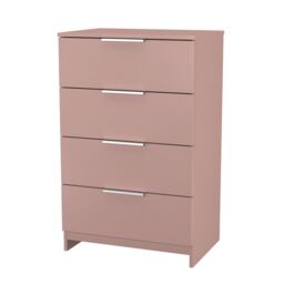Ready Assembled 2 U Dover 4 Drawer Midi Chest (Ready Assembled) in Dusty Pink - thumbnail 4