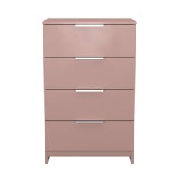Ready Assembled 2 U Dover 4 Drawer Midi Chest (Ready Assembled) in Dusty Pink - thumbnail 2