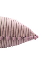 Living and Home Polyester Cushion Cover with Pom-Pom Trim in Pink - thumbnail 8