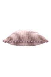 Living and Home Polyester Cushion Cover with Pom-Pom Trim in Pink - thumbnail 7
